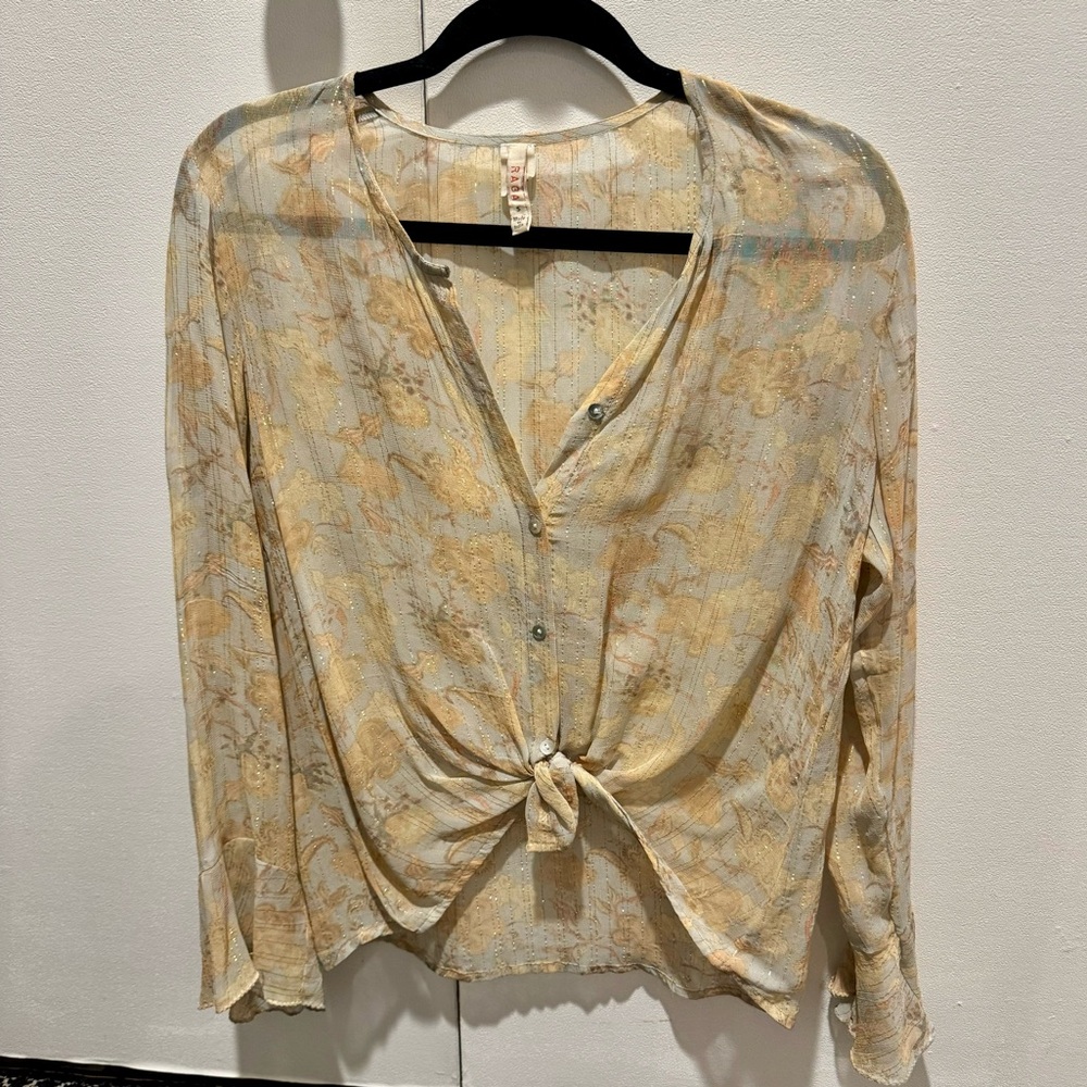 Raga | Floral Lightweight Buttondown Blouse